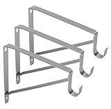 ホームデザインStanley、プレミアムHeavy Dutyシェルフとロッドブラケット – 3パック