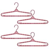 【なんでも干せちゃう！バスタオルハンガー4本セット】(選べる4色)(ピンク/桃色)