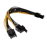 Homyl PCI-e 8 ピン→デュアル8 ピン　PCIe 8 ピン　2x(6+2ピン) 　グラフィックス　ビデオ　電源ケーブル