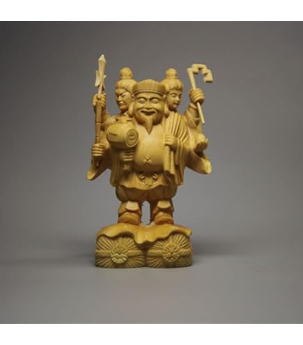 Amazon｜仏像 三面出世大黒天 比叡山形三面大黒天 極小仏 厨子入り仏像