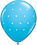 loonballoon Polka Dots Robin 's Egg BlueホワイトSmall Boyベビーシャワー( 6 )パーティーラテックスバルーン