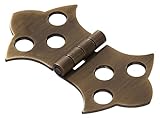 The Hillman Group 851590 1-5/16 x 2-1/4-Inch Solid Brass Decorative Hinge, Antique, Brass Finish [並行