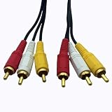 Xellrple 1.35M 3RCA ビデオケーブルAVケーブル(赤 白 黄)，3 RCA端子(オス)⇔3RCA端子(オス)AVケーブル(コンポジット映像+音声) 映像・音声端子(黄/赤/白/3ピン/3pin)AVケーブルRCAケーブル (1.5メートル)