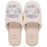 センコー(Senko) スヌーピー 花いっぱい スリッパ フリーサイズ ブルー キャラクター ウォッシャブル 洗える 66939