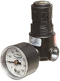 Dixon R03-02RG Wilkerson Miniature Regulator with Gauge, 1/4 Size, 15 SCFM Flow, 300 psig Pressure b