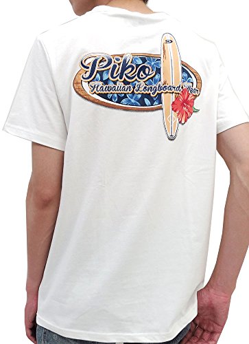 (ピコ) PIKO Tシャツ メンズ 半袖 ロゴ プリント クルーネック 夏 3color M ホワイト