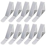 10パックテーブルクロスクリップテーブルカバークリップピクニックテーブルクロスホルダークランプ、ステンレススチール、錆びない