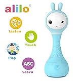 alilo Smarty Bunny Shake&Tell Rattle Baby Toy with Lullaby Song Music Player Blue [並行輸入品]