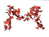 meiliy 2パック6.56 Ft人工Vines MineシミュレーションクリスマスBerries秋カエデの葉ガーランド植物ホーム部屋ガーデンウェディングガーランド外側クリスマスデコレーション レッ