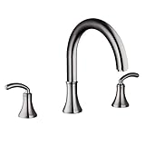 Yosemite Home Decor YP57RT-BN Two Handle Widespread Tub Faucet, Brushed Nickel [並行輸入品]