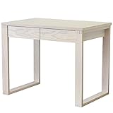 ライフスタイリングショップ パソコンデスク 幅90×奥行59cm 木製 引出付 シンプル オフホワイト LS-386OWH