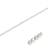 ネイル ストーン チェーン ss3 (約1.5mm) 切り売り 約20cm (2.シルバー ss3)