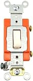 Leviton 1221-2T 20-Amp, 120/277-Volt, Toggle Single-Pole AC Quiet Switch, Extra Heavy Duty Spec Grad