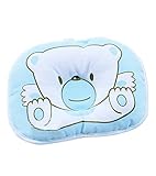 新生児の少年少女のアンチロールピロー防止フラットヘッドピローブルーベア