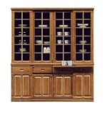 日高 タモ材 日本製 完成品 180 H200 食器棚