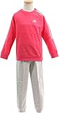 (アディダス)adidas 子供用裏起毛スウェット上下セット【jna20】95cm ピンク×グレー