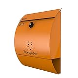 ポスト 郵便ポスト 郵便受け メールボックス壁掛けオレンジ色 ステンレスポストm035