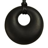 Teething Necklace Jewelry - Organic BPA Free Silicone Teether Ring Pendant Toys for Nursing Moms - C