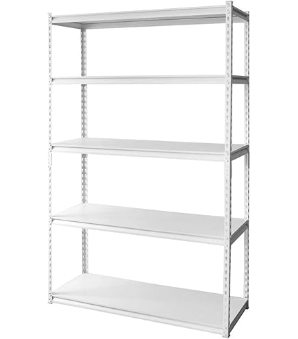 スチールラック　幅120cm メタルラック　収納ラック　飾り棚　ホワイト Amazon｜スチールラック メタルラック 幅120cm 5段 ホワイト 幅約120
