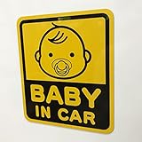車用マグネット BABY IN CAR おしゃぶり サングラス ベビーインカー 赤ちゃんが乗ってます 車 マグネット 磁石 サイン 目印 かわいい シンプル おしゃれ 貼るだけ簡単 こどもが乗っています サイズ 13×15cm 子供 安全対策 オリジナル (1.おしゃぶり)