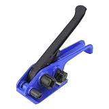 ハンディ梱包機 PP・PETバンド 手動式梱包機 結束機 引締機 引締器 幅16-19mm 厚さ0.3-1mm ブルー