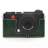 [恵＼イーサン] TP Original Leica CL 専用 オープナブルタイプ ハンドメイド本革 ボディケース 互換 電池交換便利 底面開閉 ハンドメイド本革ハーフカメラケースバッグカバー (グリーン)