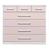 アルファタカバ ベビータンスシリーズ マリーダ 120cm幅5段 パステルピンク