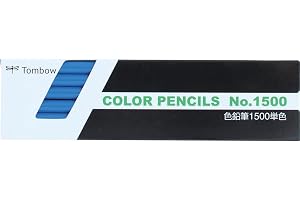 トンボ鉛筆 色鉛筆 1500単色 青 1ダース 1500-15