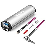 GHB 空気入れ 電動エアーポンプ 充電式インフレーダー コンパクト 携帯便利 米式/英式/仏式バルブ対応 シガーソケット接続でき LEDディスプレイ LEDライト付き 自動車/自電車/オートバイ/ボ