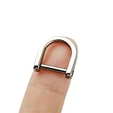 [TANJUN] 6個 1cmキーホルダー Dリング D型カン リング ハンドメイド アクセサリー パーツ 金具 手芸 材料 小物 ネジ式 (シルバー)