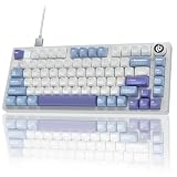 CORBOBO x LEOBOG Hi75 メカニカルゲーミングキーボード 有線、アルミニウム製クリーミーサウンドキーボード、75%レイアウト NKRO ホットスワップ可能 潤滑済みリニアスイッチ カスタムゲーミングRGBバックライト ノブ付き