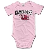 パイナップル ベビーロンパース Gamecocks 闘鶏 ニワトリカロライナ アメリカ風 出産祝い 子供服 キッズ Pink 6 M