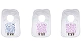 Baby Bib Born Together Friends Forever - Triplets - Girl Girl Boy by 2Personal
