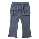 クロップド パンツ おしり3段フリル(デニム・M: 80cm - 90cm )ストレッチパンツ 9分丈 platinumbaby(プラチナムベイビー)