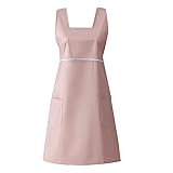 [sherelly] エプロンレディース スモック 保育士 ワークエプロン 介護 看護 入浴 エプロン ショート丈 防水 仕事用/幼稚園/料理教室 シンプル