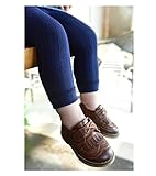 Candykids女児レギンス パンスト ガールズ スパッツ タイツ パンツ キッズ 子供 ジュニア 女の子 春秋 カジュアル (XL(5~6歳), ネイビー)