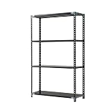 プラス AB 抗菌 スチールラック 耐荷重150kg/段 4段 幅121.2 奥行61.2 高さ210cm AB-2126-4 ブラック 437070
