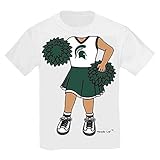 ミシガン州状態Heads Up 。Cheerleader幼児/幼児用Tシャツ