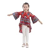 Cutelove　ドレストップス　ピーコックのデザイン　花柄　ドレス　プリンセスドレス　ロングスリーブ　長袖　コットン　綿　女の子　ベビー　ガールズ　赤ちゃん　幼児　春　秋　可愛い　素敵　カジュアル　