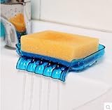 Generic rose red : Sucker Bathroom Draining Soap Box Kitchen Sink Sponge Drainage Soap Dish kitchen 