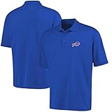 Buffalo Bills Adult Mediumパフォーマンス半袖ポロシャツ – ブルー