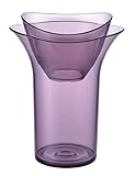 リッチェル デコレア バルブベース(水耕栽培ポット) スモークパープル 約幅12.1×奥行9.1×高さ15.8cm
