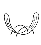 Curved木製ラック装飾フィニアル – パウダーコーティングチューブ状スチールと錬鉄withステンレススチールハードウェア – ブラック仕上げ – 74 " L x 17 ¾ " W x 42 " 