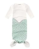 赤ちゃん用　寝袋　パジャマ　ベビー服　人魚　ベビーウェア　誕生日プレゼント 1歳児まで　出産祝い コットン