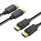 Displayport ケーブル, BENFEI 【VESA認証済み】2個1.8m DisplayPort-DisplayPort ケーブル 4K @ 60Hz、2K @ 144Hz DP-DPオス-オスケーブル 、金メッキコード、をサポートし、Lenovo、Dell、HP、ASUSなどに対応