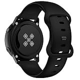 [AGUPERFIT] 時計バンド 20mm 22mm 柔らかいシリコンスポーツクイックリリースベルト スマートウォッチ 換えバンド (20mm, ブラック)