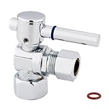 Kingston Brass CC44401DL Concord Decorative Quarter Turn Valve with 1/2-Inch IPS Inlet and 1/2-Inch 