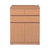 デスクサイドキャビネット　　ナチュラル　扉