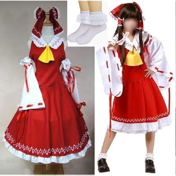 Amazon.co.jp: [XIN XIN] 博麗霊夢 コスプレ衣装/(ウィッグ 靴