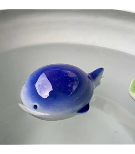 Amazon.co.jp: OLYCRAFT 8個 浮き玉 陶器 花 小 白 青 浮球 直径40